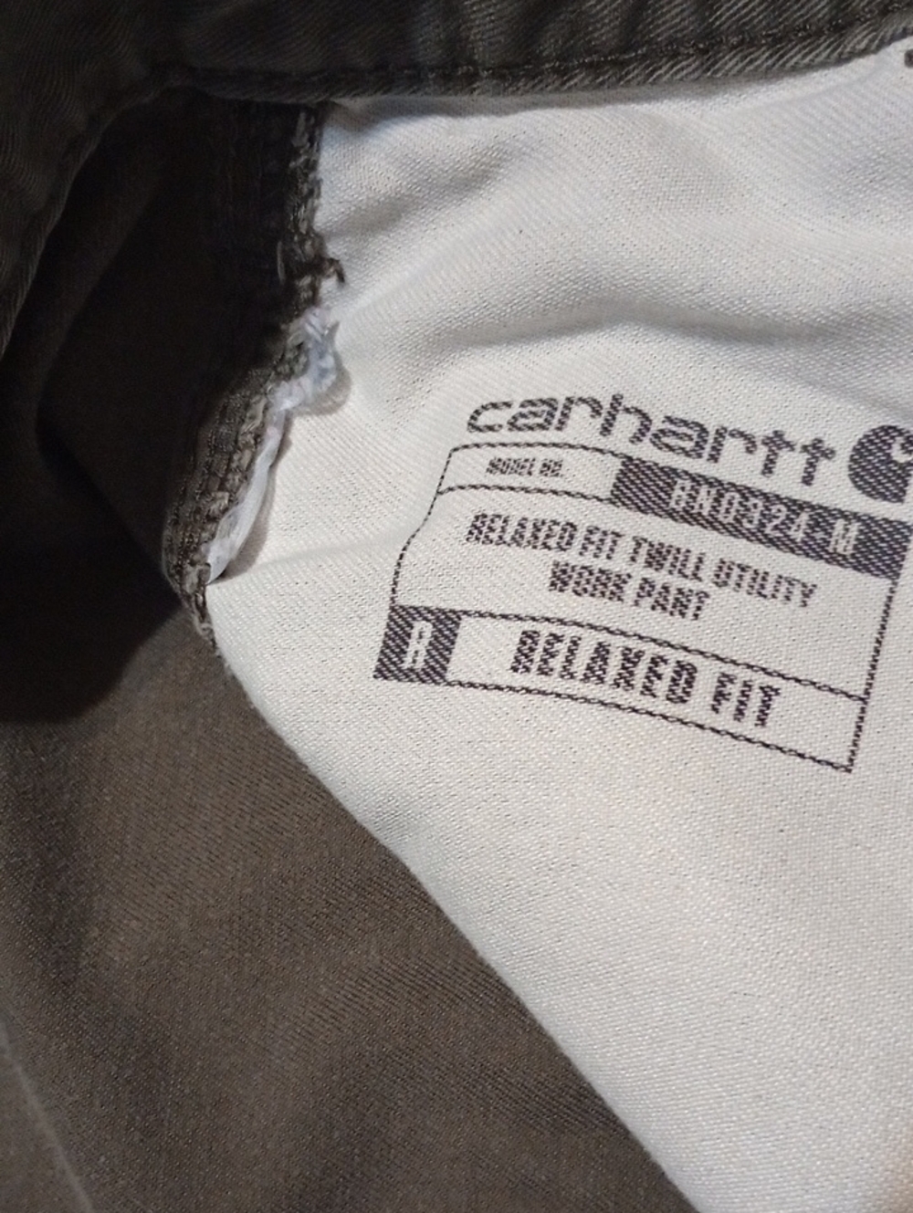 Carthartt Olive Green Men's Painter Pants Chinos (34x29 waist doubled) - Picture 4 of 10
